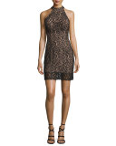 Halter Lace Cocktail Dress