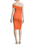India Off-The-Shoulder Sheath Dress, Orange