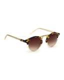 St. Louis Round Two-Tone Sunglasses, Brown Tortoise