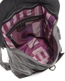 Alexandria Bubble Lamb Leather Backpack, Black