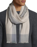 Exmoor Shadow Contrast-Border Scarf