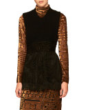 Jacquard Tank with Fringe Trim 
