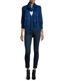 Zip-Front Boxy Cardigan