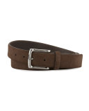 Brown Suede Calfskin Belt