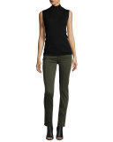 Prima Mid-Rise Cigarette Jeans, Dark Moss