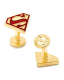 Gold Superman Shield Cuff Links