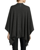 Fringed Cashmere Shawl w/ Chain Detail