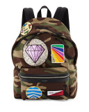 Camouflage Gemstone Patch Backpack, Multi