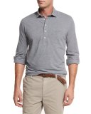 Piqué Long-Sleeve Polo Shirt