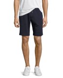 Tricolor-Trim Sweat Shorts, Navy