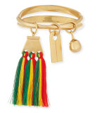 Janis Fringe Bangle Charm Bracelet