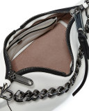 Raven Mini Napa Leather Hobo Bag, White
