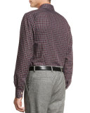 Check Dress Shirt, Gray/Red