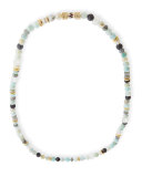 Long Amazonite Beaded Necklace, Multi