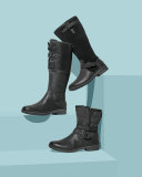 Elsa Weather-Resistant Knee Boot, Black