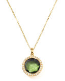 Rock Candy 18k Gold Mini Lollipop Necklace in Peridot & Diamond