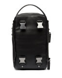 x CR Collection Leather Top-Handle Jet Pack, Black