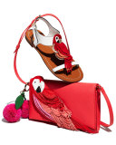 cherry key fob/handbag charm, multi