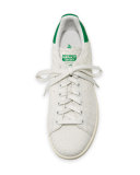 Stan Smith Snake-Cut Leather Sneaker, Crystal White/Green