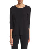 3/4-Sleeve Stretch-Knit Top