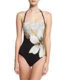 Gilded Garden Bandeau One-Piece Swimsuit