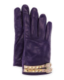 Rockstud Napa Leather Gloves