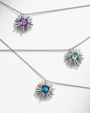 23mm Amethyst Starburst Pendant Necklace