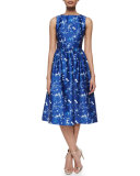 Bridgitte Sleeveless Floral Fit & Flare Dress