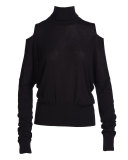 Cold-Shoulder Turtleneck Sweater