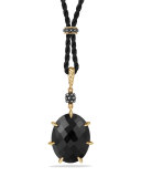 Osetra Black Onyx & Hematine Pendant Necklace