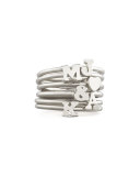 Silver Stackable Initial Ring