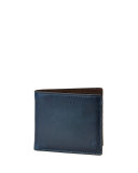 David Leather Bi-Fold Wallet, Navy