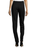 Ponte Slim Pants, Black, Plus Size 
