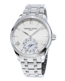 Gents Horological Smartwatch w/Bracelet Strap, Silver/White