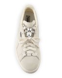 Clyde Basket Jeweled Sneaker, Whisper White