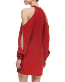 Keyhole Cold-Shoulder Cocktail Dress