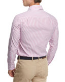 Lagoon Stripe Sport Shirt, Lotus Blossom