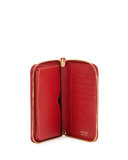 Saffiano iPhone Wristlet Wallet, Red (Fuoco)