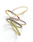 18k Rock Candy Tennis Bracelet in London Blue Topaz