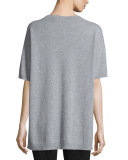 Italian Cashmere Half-Sleeve Tunic, Petite