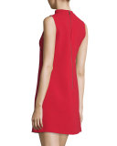 Coley Mock-Neck Sleeveless Shift Dress