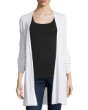 Organic Long Slim Ribbed Cardigan 