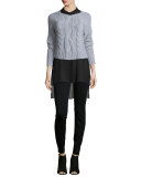 Fisher Project Cable-Knit Crop Top