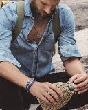 Maritime Men's Rubber Reef Knot ID Bracelet