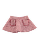 Tweed A-Line Skirt, Dark Pink, Size 3-6