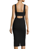 Celeste Cutout Midi Dress, Black