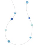 925 Wonderland Mixed Multi-Stone Station Necklace in Island