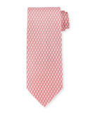 3D Gancini-Print Silk Tie