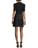 Classic Rib Short-Sleeve Tee, Noir