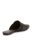 Nadette Pointed-Toe Flat Slide, Black